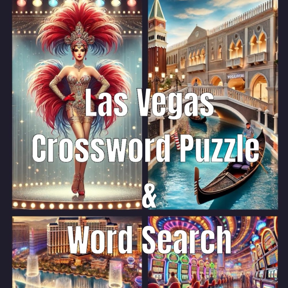 Las Vegas Crossword and Word Search Book - brand new